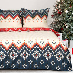NORDIC set posteljine 220x200 od ranforce pamuka s božićnim motivom