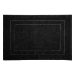 Lagani kupaonski tepih 60x90 od pamučnog frotira ukrašeni prugom kariranog uzorka, CALEB dobro upija vodu