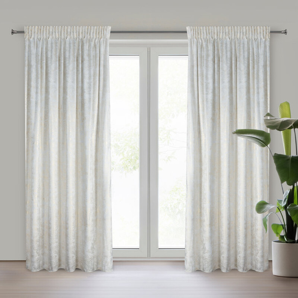 Baršunasta zavjesa sa sjajnim printom, 135x270 cm, traka - AVENA