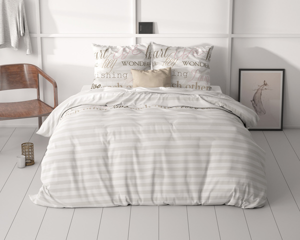 Set posteljine 140x200/220 od mikrovlakana sa čistim printom, nije potrebno glačanje