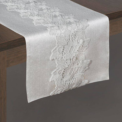 Trkač za stol prirodni stolnjak ukrašen remenom od čipke od gipura, savršen za proslave 35x140 Tami