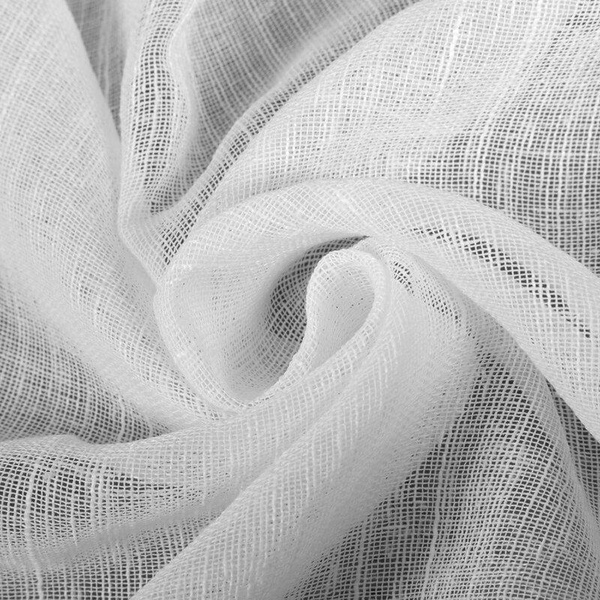 Bijela zavjesa od mat gaze s efektom kiše, 300x145 cm, CARLA 