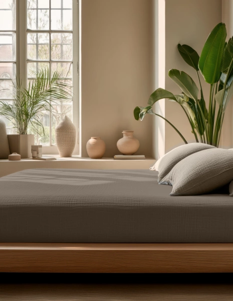 Muslin plahta s gumicom 160x200 + 30 cm, Dreamhouse Muslin