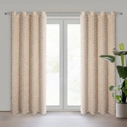 EVA MINGE gotova zavjesa 135x250 od šifonske tkanine ukrašena pomponima s dodatkom sjajnog konca AURELIA