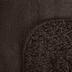 Zimska deka 220x240 cm, dvostrani prekrivač od ugodnog krzna i tkanine s uzorkom janjeće kože, NINA Premium