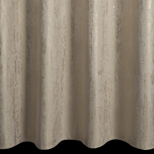 Baršunasta zavjesa 140x250 ukrašena zlatnim uzorkom i zlatnim ušicama - DARA