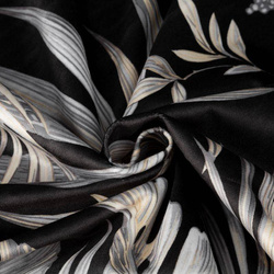 Zavjesa od mekog baršuna s printom egzotičnog lišća 140x250 cm Megi