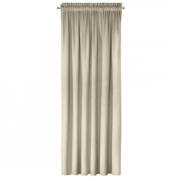 Zavjesa od jednobojnog mekog baršuna trakasta 140x270 cm ružičasta ROSA  