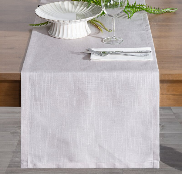 Bež nadstolnjak 40x140 ukrašen printom nježnih grančica Summer 10