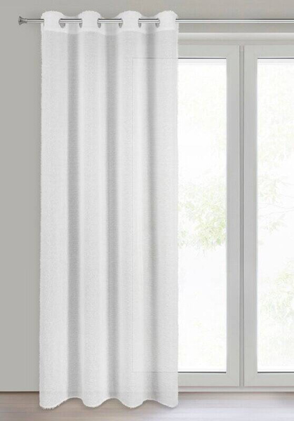 Zavjesa 140x250 AGIS ukrašena dlakavim dodatkom