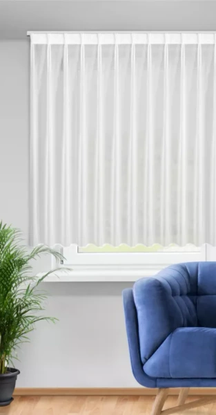 Kratka zavjesa od glatkog mat voala 230x170 cm FLEX 1:1,5 - Lucy