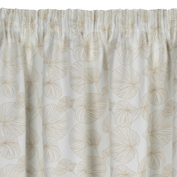 Zavjesa od blackout tkanine sa printom zlatnih listova lopoča 140x300 cm  Margold