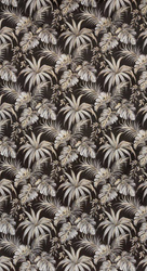 Zavjesa od mekog baršuna s printom egzotičnog lišća 140x250 cm Megi