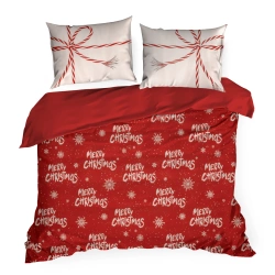 Set božićne posteljine 220x200 KEVIN od mikrovlakana, ukrašen božićnim printom