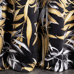 PIERRE CARDIN zavjesa od mekog baršuna s printom grančica 140x250 cm bež, crna Zoja