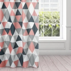 Zavjesa 140x250 od lagane mikrofibre s geometrijskim printom Adina