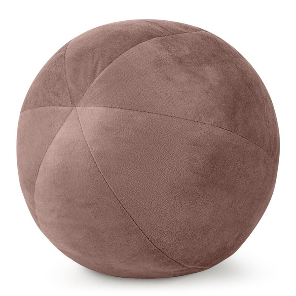 Ukrasni jastuk, kugla O 24 cm od baršuna s kontrastnim rubom Gaja  