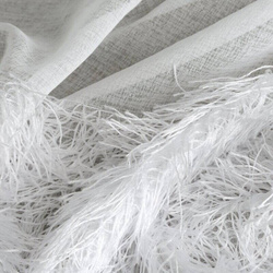 Zavjesa 140x250 od gaze ukrašena moher koncem MARGARET 2 