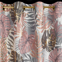 Zavjesa s printom lišća monstere 140x250