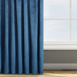 Zavjesa od jednobojnog mekog baršuna trakasta 140x270 cm ružičasta ROSA  