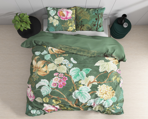 Pamučna posteljina 240x220 sa prekrasnim printom cvijeća, 100% pamuk