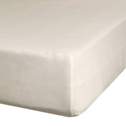 Plahta s gumicom od žerseja 90x200 cm, vis.25 cm bež