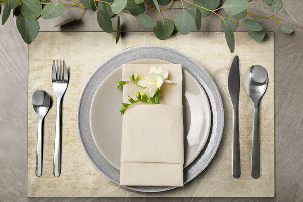 Set od 4 žakard podloške s nježnim izlizanim uzorkom , 30x40 Alina