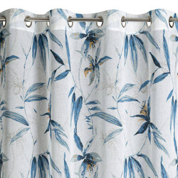 Zavjesa od etamina s printom egzotičnog lišća, polprozirna 140x250 Aida