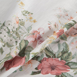 Okrugli stolnjak 140 cm ukrašen printom ljetnog cvijeća SUMMER 12