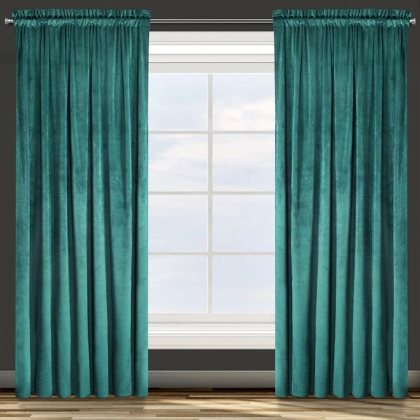 Zavjesa od jednobojnog mekog baršuna trakasta 140x270 cm ružičasta ROSA