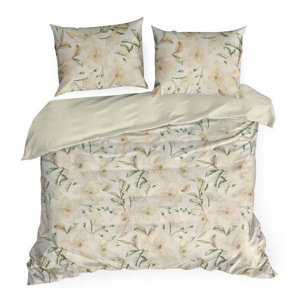 Posteljina 140x200 od ranforce pamuka ukrašena cvjetnim uzorkom Sonia