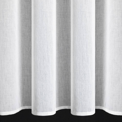 Bijela zavjesa ukrašena srebrnim kamenčićima na traci 400x145 cm bijela boja Nadine