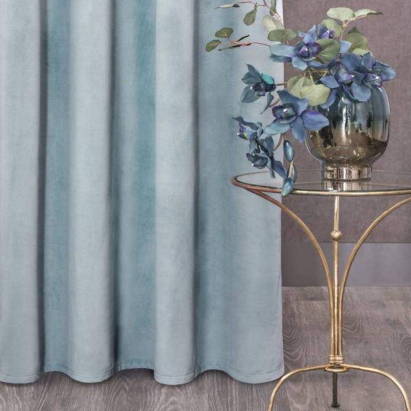 Zavjesa od jednobojnog mekog baršuna trakasta 140x270 cm ružičasta ROSA  