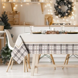 Podmetač s motivom zlatne pahulje i ukrasnim kariranim rubom od goblena 35x45 Angel