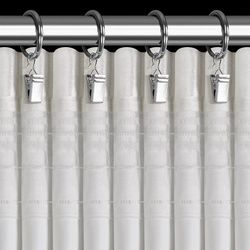 Srebrna zavjesa od sjajnog baršuna 140x270 cm traka - CAMERON