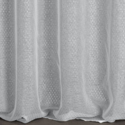 Zavjesa od svijetlog etamina sa srebrnim printom 300x250 cm Loara