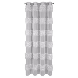 Zavjesa 140x250 od gaze ukrašena moher koncem Margaret 3