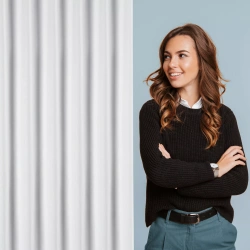 Bijela šifonska zavjesa 80x270 cm FLEX 1:1,5 - Ruby