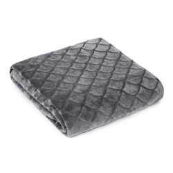 Deka siva 170x210 mekana i ugodna na dodir s 3D efektom DESIGN 91