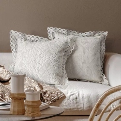 Jastučnica s ažurnim uzorkom 40x40 cm, boho stil MIRELLA