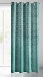 Zavjesa 135x250 od mekog baršuna sa srebrnim geometrijskim art deco printom Mandi