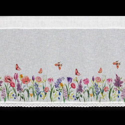 Zavjesa BELLA na traci 150x30 cm bijela