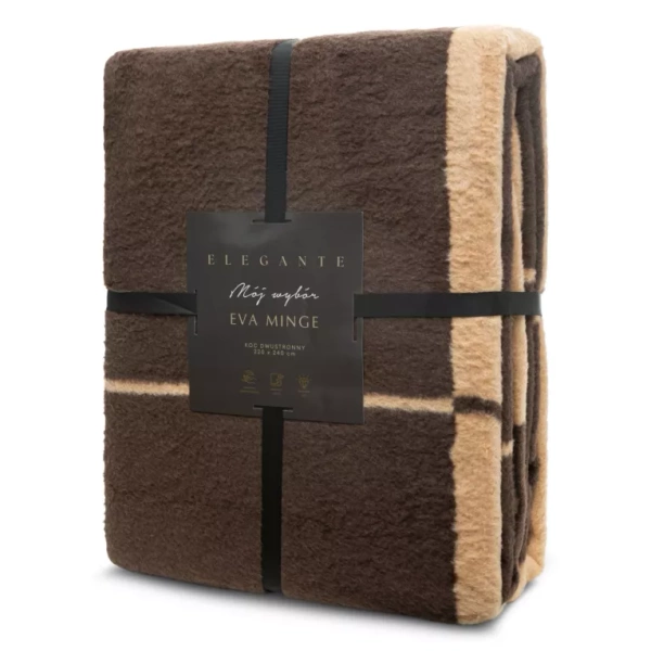 Pamučno-akrilna topla deka 220x240 cm s geometrijskim printom ELEGANTE Eva Minge