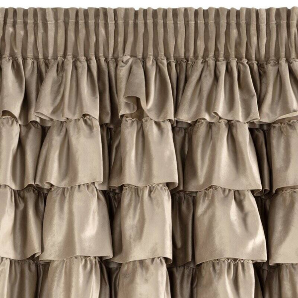 Zavjesa 140x270 na traci AURA s volanima