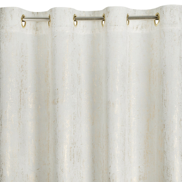 Baršunasta zavjesa 140x250 ukrašena zlatnim uzorkom i zlatnim ušicama - DARA