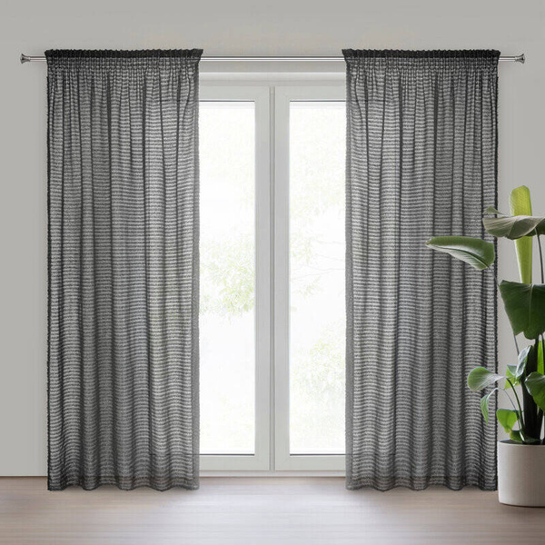 Zavjesa od šenil niti izrađena od šifonske tkanine 135x270 traka - REINA - Eva Minge Premium