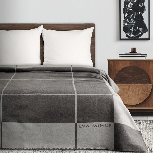 Pamučno-akrilna topla deka 220x240 cm s geometrijskim printom ELEGANTE Eva Minge