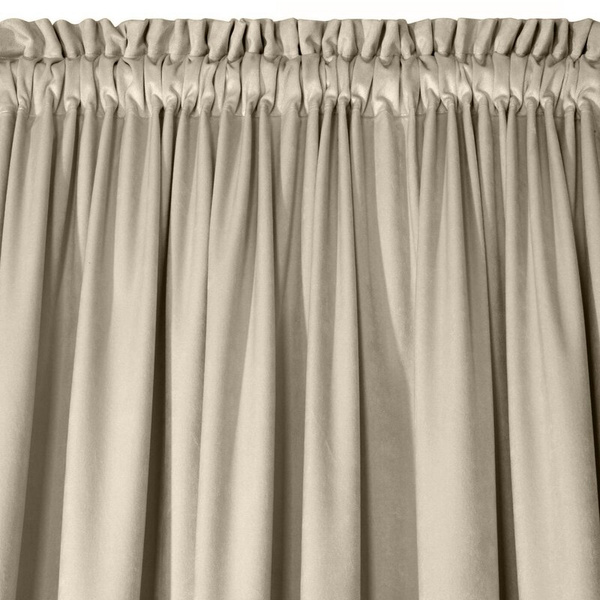 Zavjesa od jednobojnog mekog baršuna trakasta 140x270 cm ružičasta ROSA  