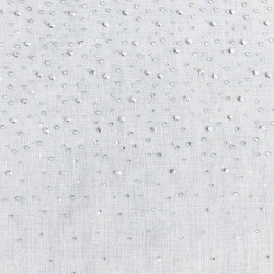 Bijela zavjesa ukrašena srebrnim kamenčićima na traci 400x145 cm bijela boja Nadine