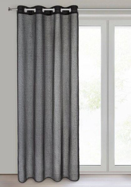 Zavjesa 140x250  AGIS ukrašena dlakavim dodatkom